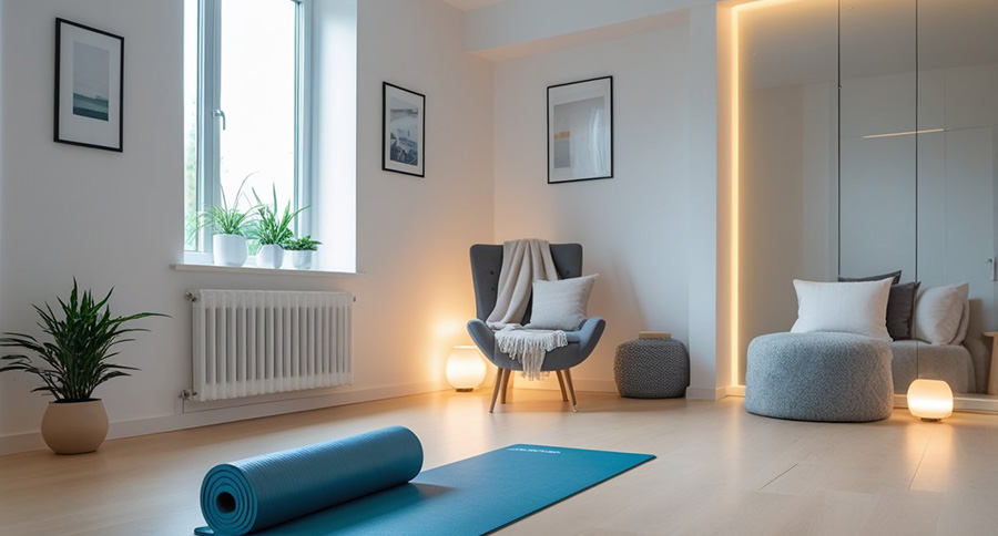 enjoying a flexible wellness room