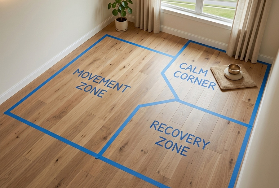 figuring out how to make the best flexible wellness room